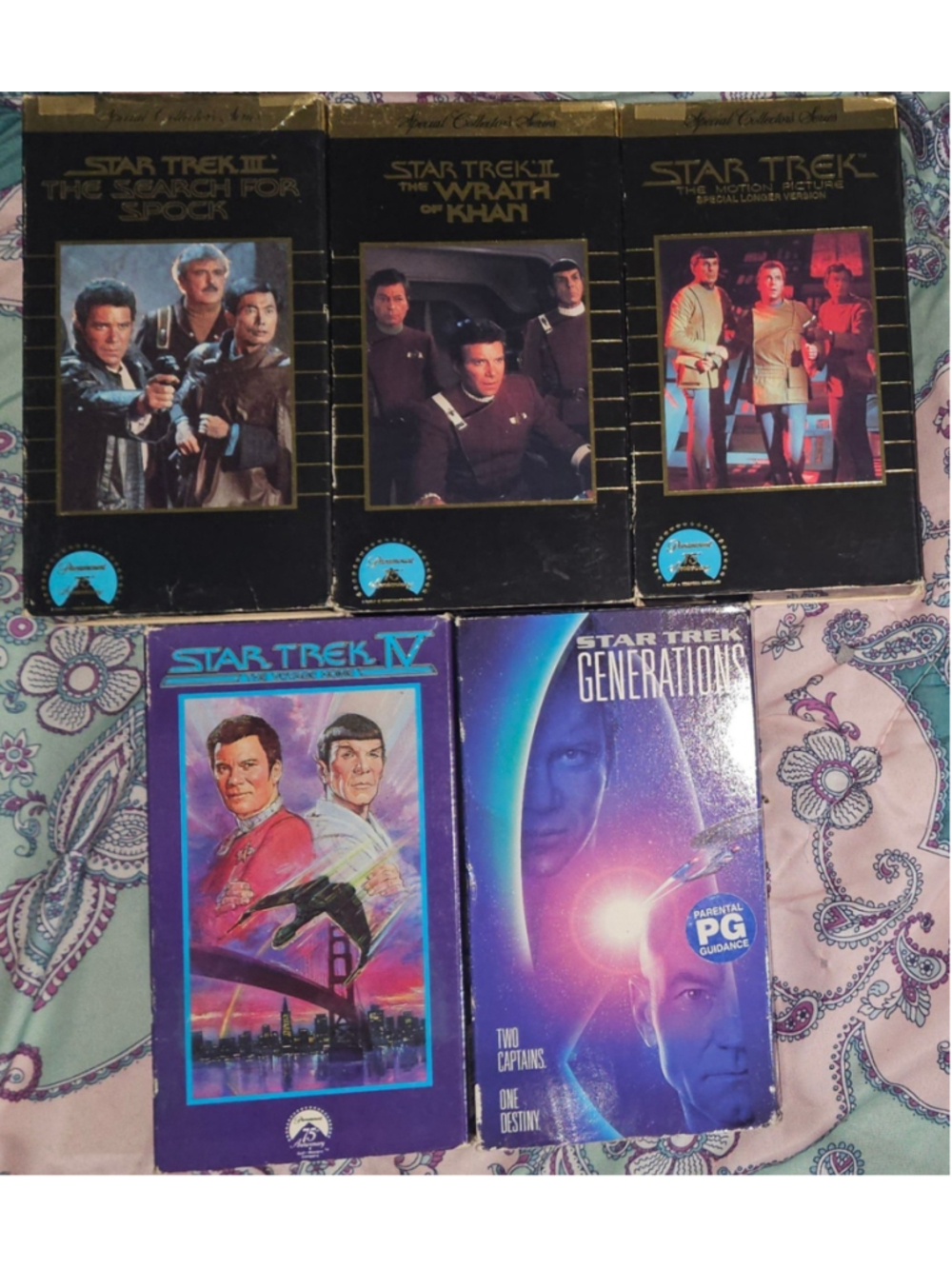 5 Star Trek VHS Special Collectors 1180 8858 1621 Voyage Home & Generations